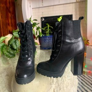 Steve Madden Latch Heeled Combat Boot 5.5